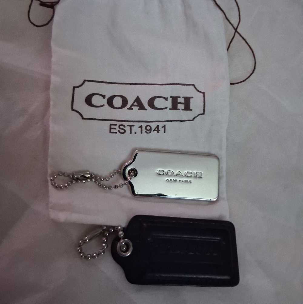 Coach Silver and Black Hang Tags Bundle